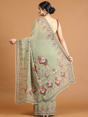 Digital Printed Georgette Saree