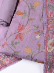 Embroidered Cotton Blend Unstitched Suit With Dupatta