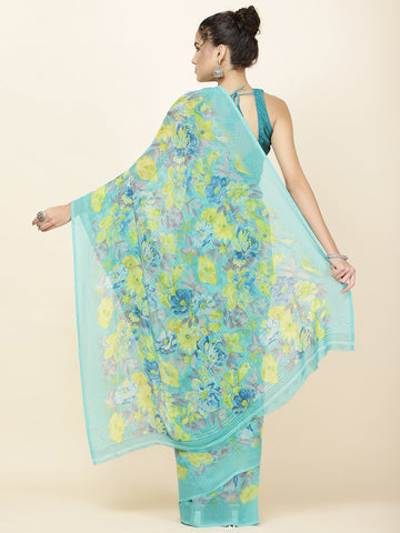 Digital Printed Georgette Woven Saree