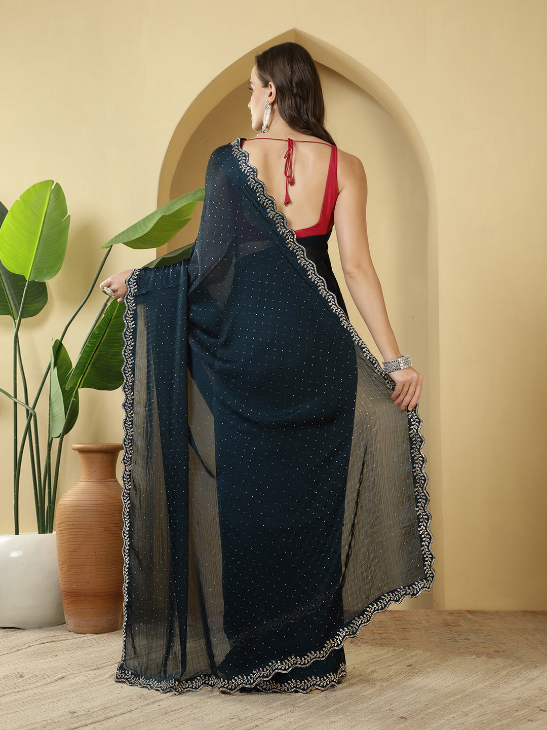 Digital Printed Chiffon Saree