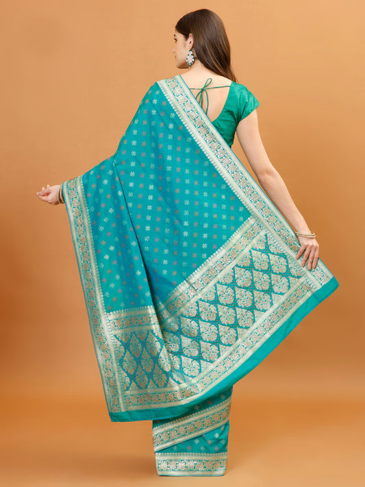 Zari Border Banarasi Woven Saree