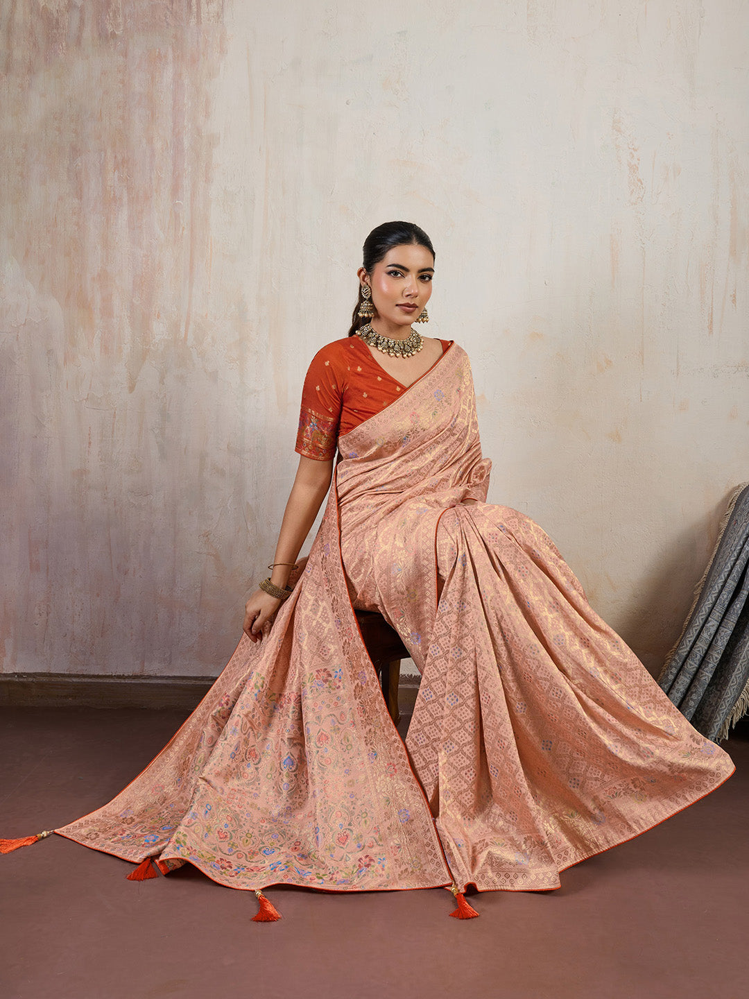 Plain Chiffon Saree