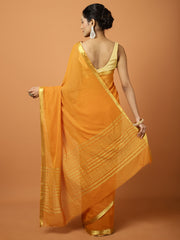 Zari Border Chiffon Woven Saree