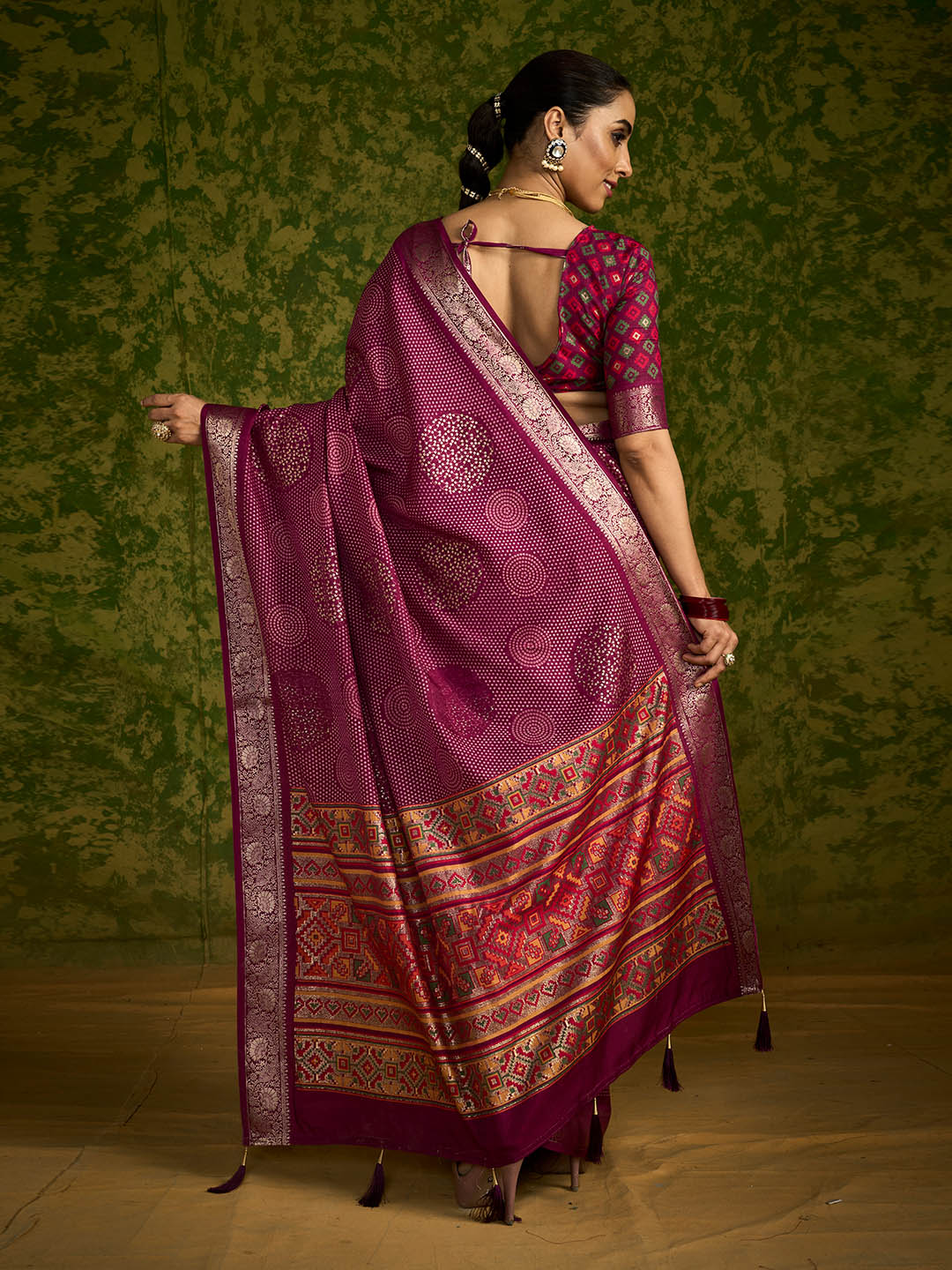 Zari Border Art Silk Saree