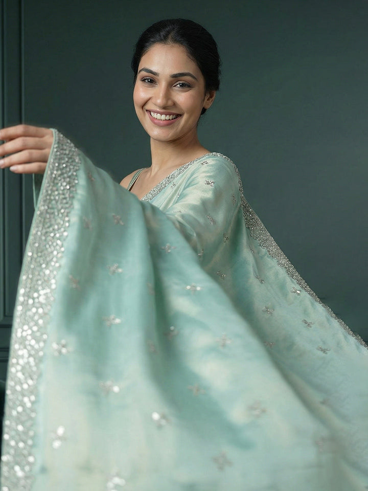 Embroidered Georgette Saree