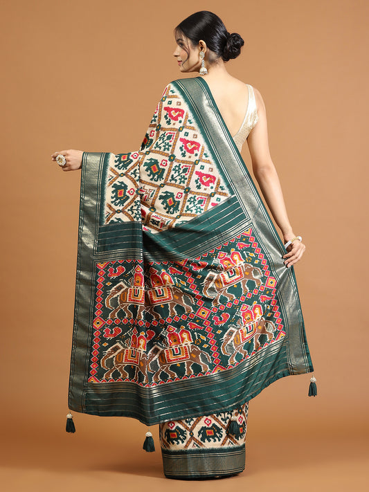 Patola Printed Art Silk Woven Saree