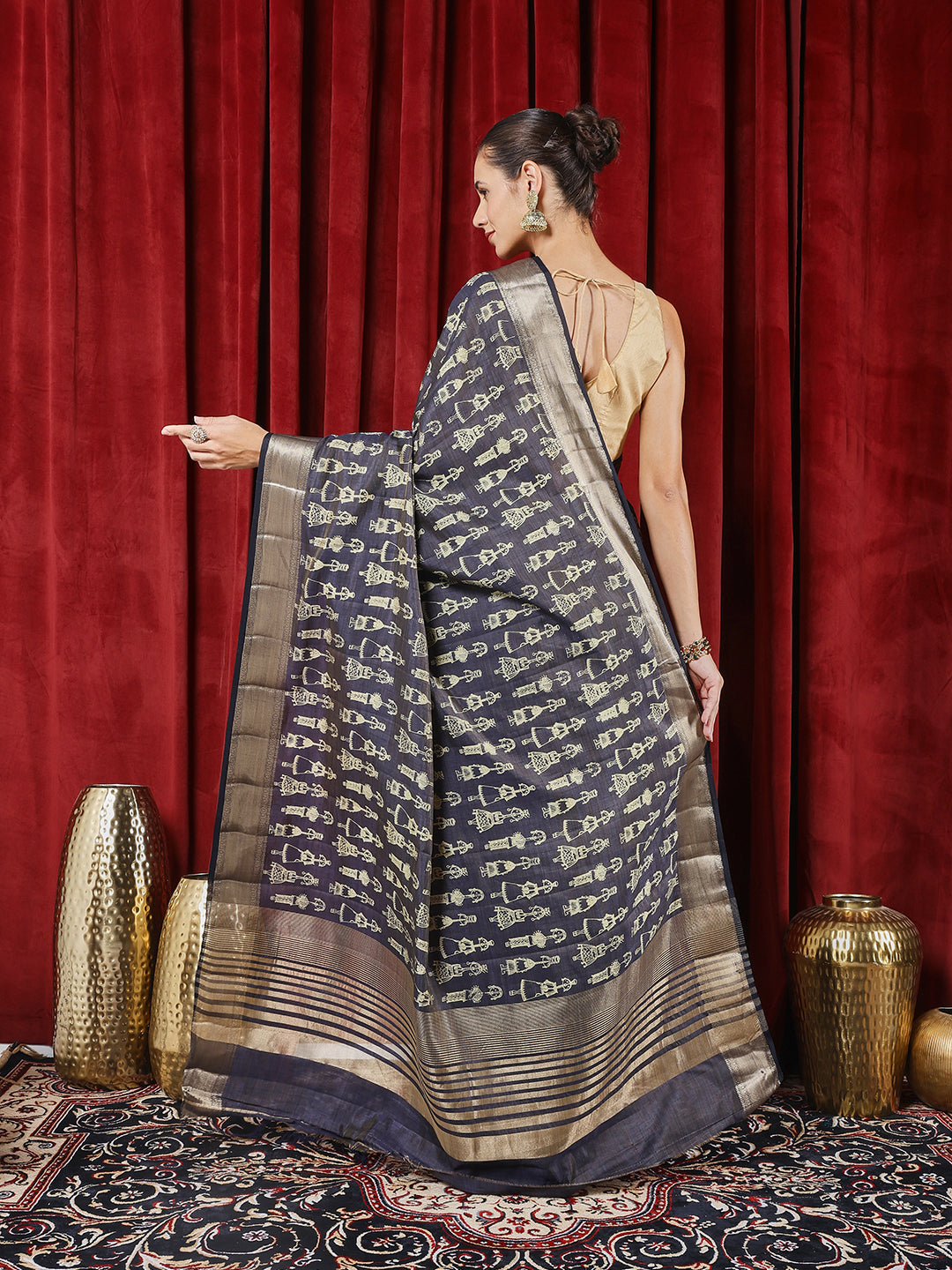 Digital Printed Art Silk Saree