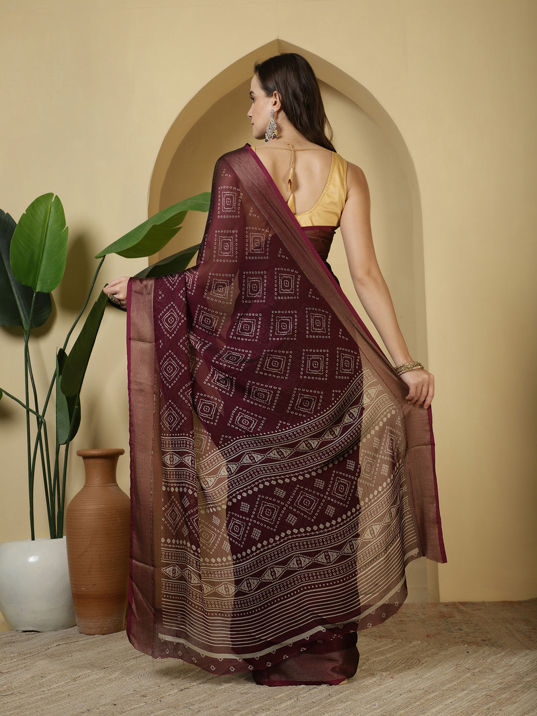 Digital Printed Chiffon Saree