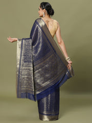 Zari Jaal Woven Crepe Saree