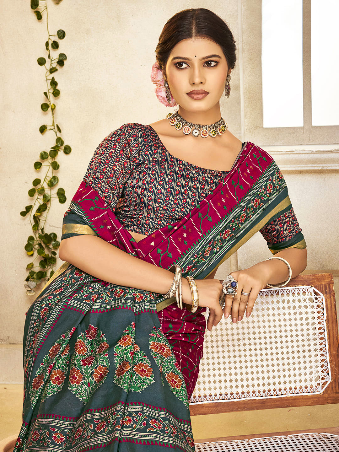 Printed Art Silk Saree