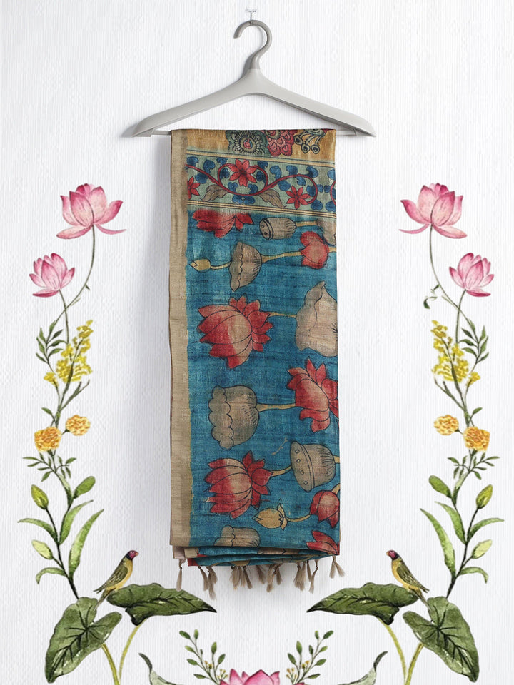Printed Tussar Saree