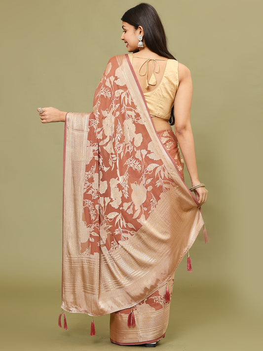 Zari Jaal Woven Handloom Saree