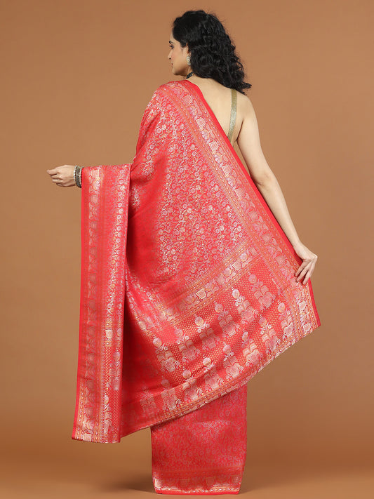 Zari Jaal Border Woven Handloom Saree