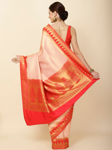 Brocade Zari Jaal Woven Handloom Saree