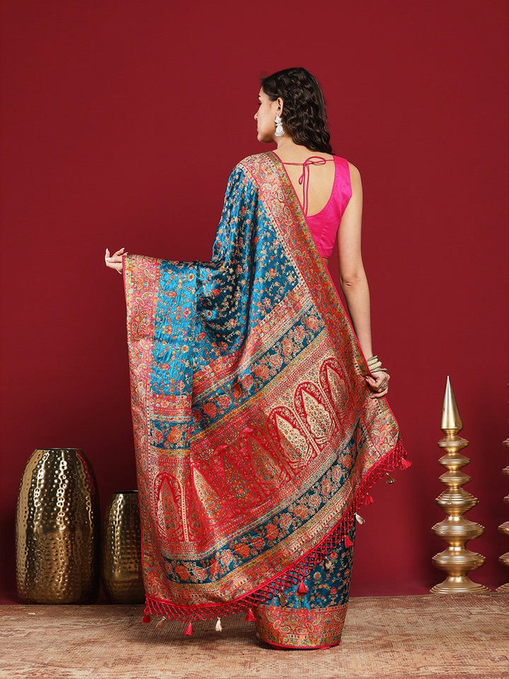 Woven Design Satin Saree
