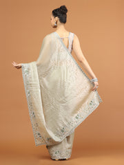 Stone Work Organza Saree