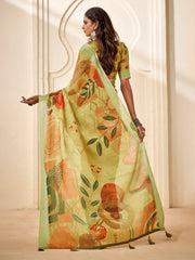 Digital Printed Cotton Saree