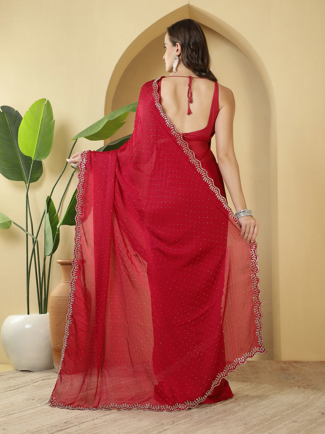 Digital Printed Chiffon Saree