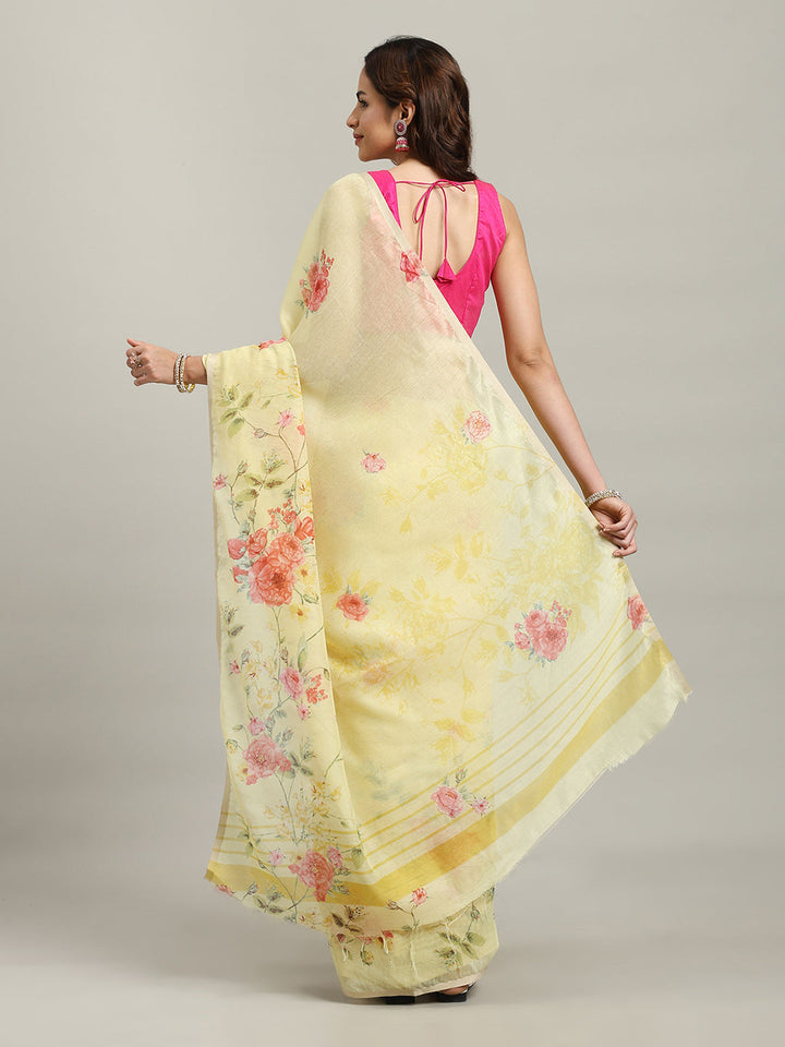Maheshwari Printed Dola Cotton Saree