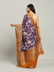 Digital Printed Cotton Blend Woven Saree