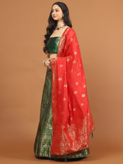 Banarasi Unstitched Choli With Lehenga & Dupatta