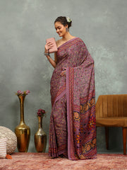Digital Printed Crepe Saree
