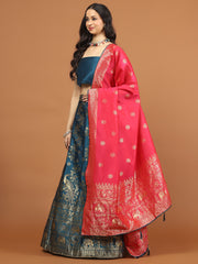 Banarasi Unstitched Choli With Lehenga & Dupatta