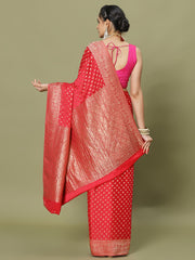 Zari Jaal Woven Crepe Saree