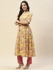 Printed Cotton Anarkali Kurta