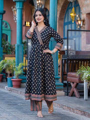 Printed Cotton Kurta With Pants & Dupatta