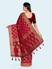 Zari Jaal Art Silk Woven Saree