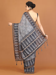 Digital Printed Tussar Woven Saree