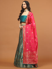 Banarasi Unstitched Choli With Lehenga & Dupatta