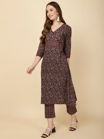 Printed Cotton Kurta Set