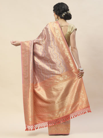 Zari Jaal Woven Art Silk Banarsi Saree