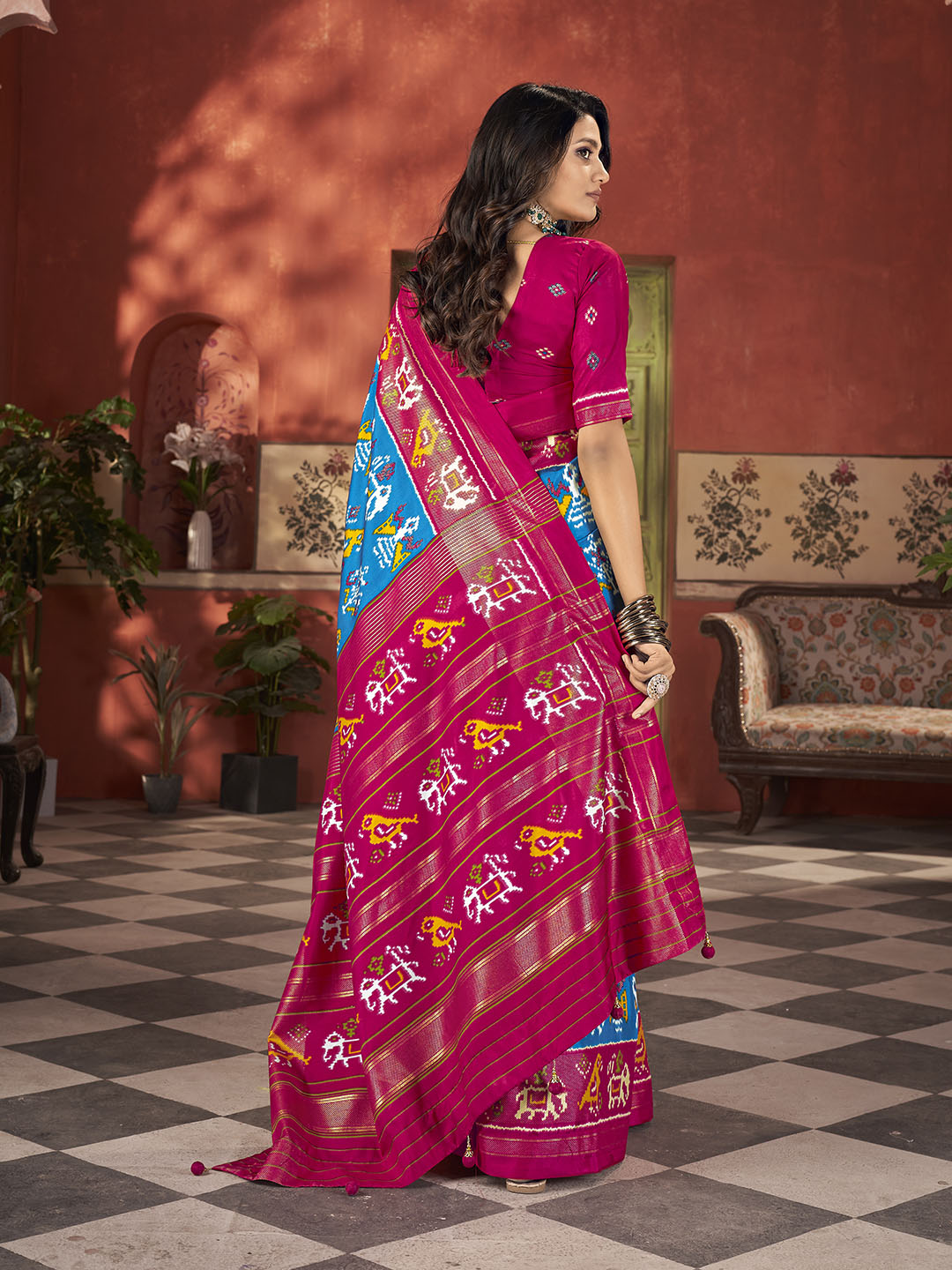 Printed Tussar Saree