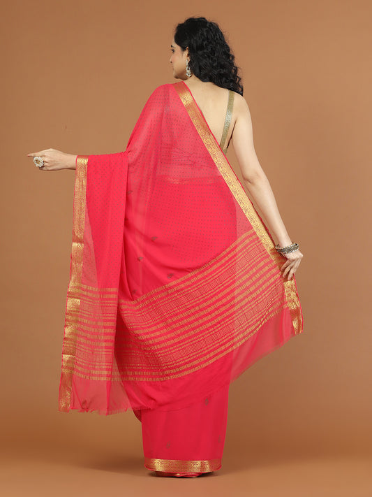 Stone Booti Chiffon Woven Saree