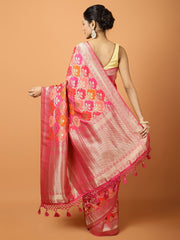 Zari Border Art Silk Woven Saree