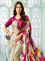 Digital Printed Crepe Saree