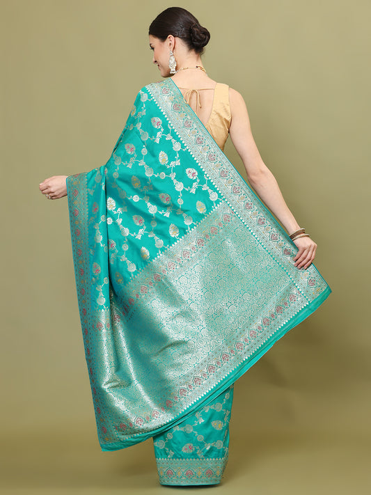 Stone Embroidery Banarasi Woven Saree