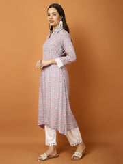 Printed Cotton Blend Kurta