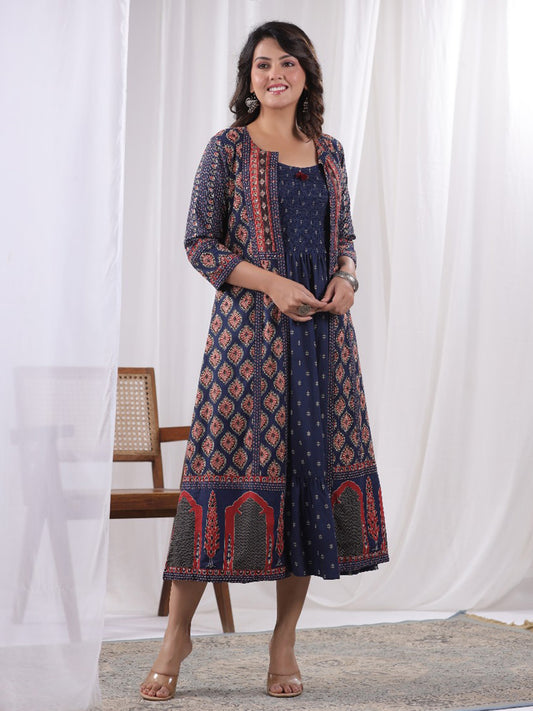 Abstract Printed Cotton Kurta