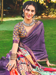 Printed Tussar Saree