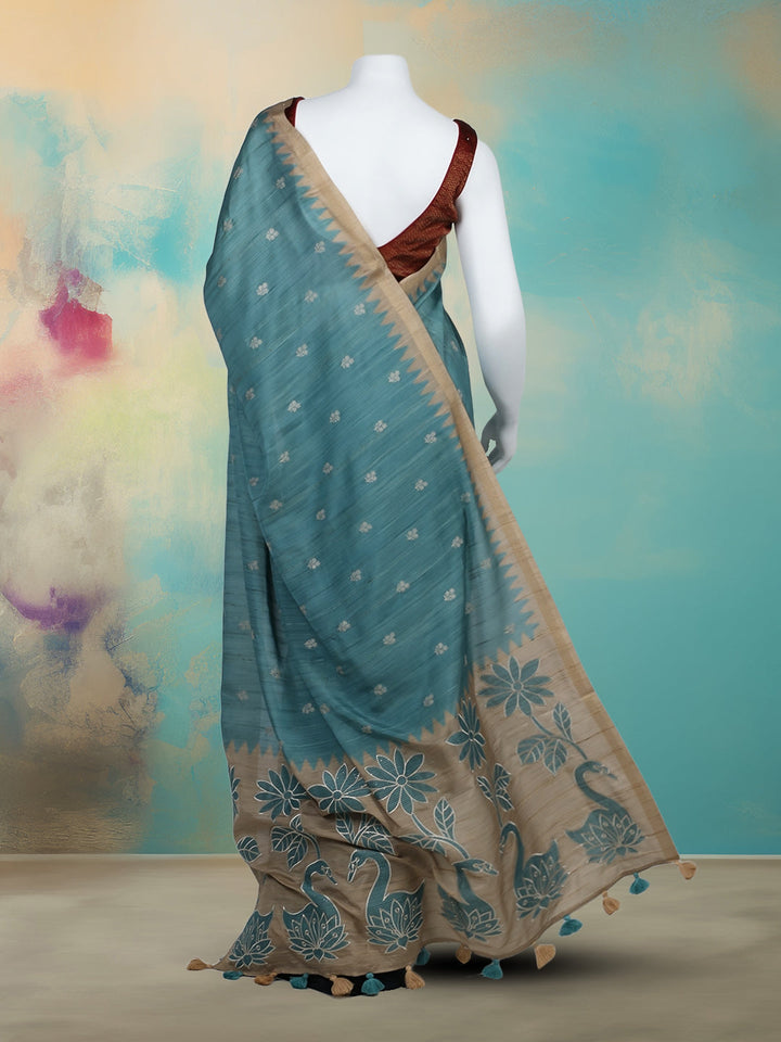 Printed &amp; Embroidered Booti Art Silk Saree