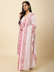 Printed Cotton Suit Set With Dupatta