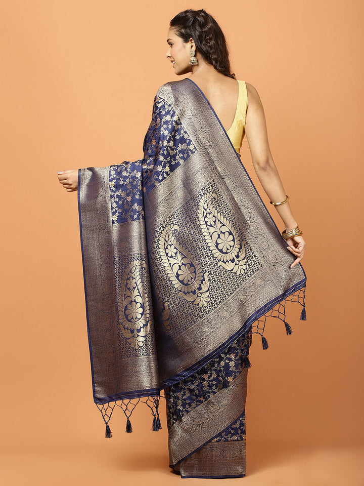 Zari Jaal Woven Art Silk Saree