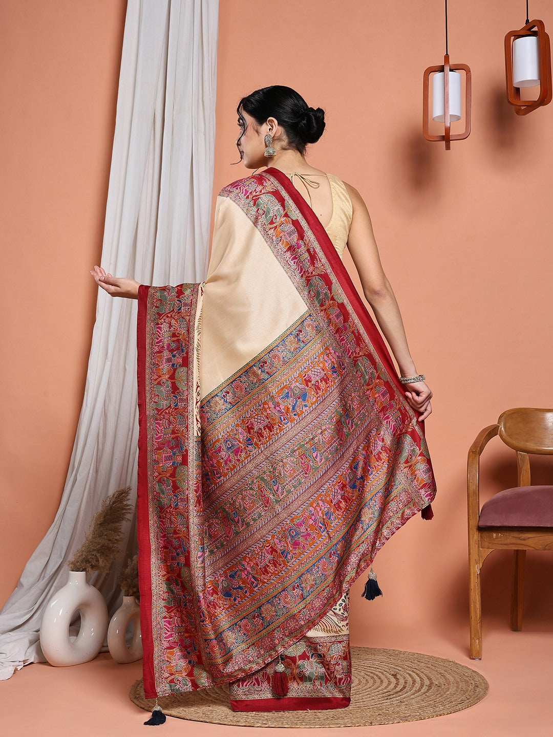 Digital Printed Art Silk Saree