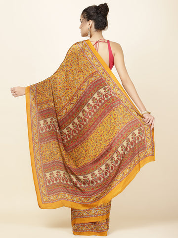 Printed Crepe Woven Saree