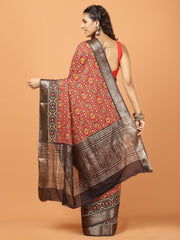 Floral Printed Art Silk Woven Saree