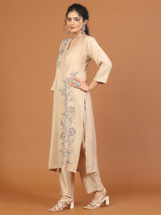 Resham Embroidered Chanderi Kurta With Pants